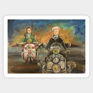 Retro Scooter, Classic Scooter, Scooterist, Scootering, Scooter Rider, Mod Art Sticker